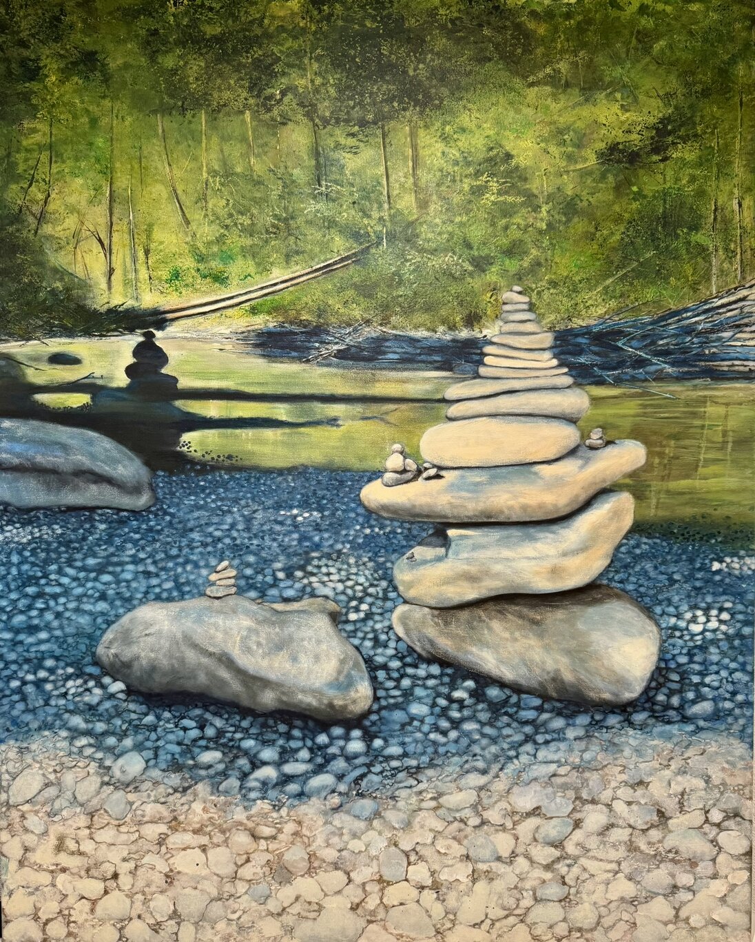 Großformatiges abstraktes Gemälde