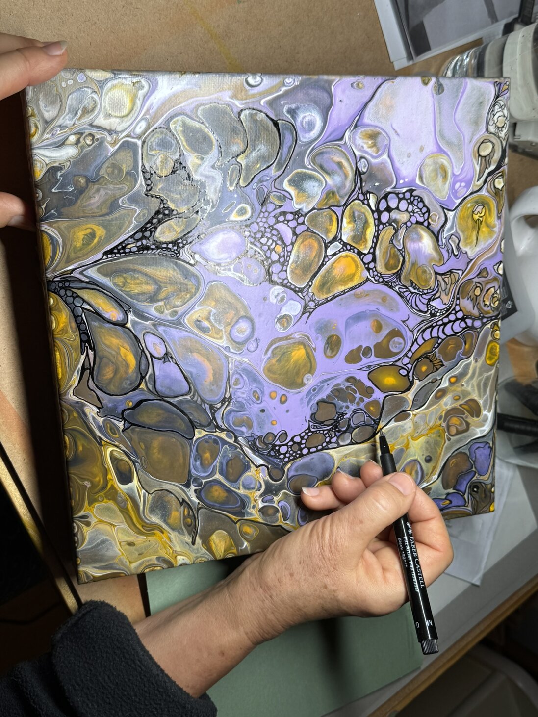 Abstraktes Farbfeld in Blaugrün