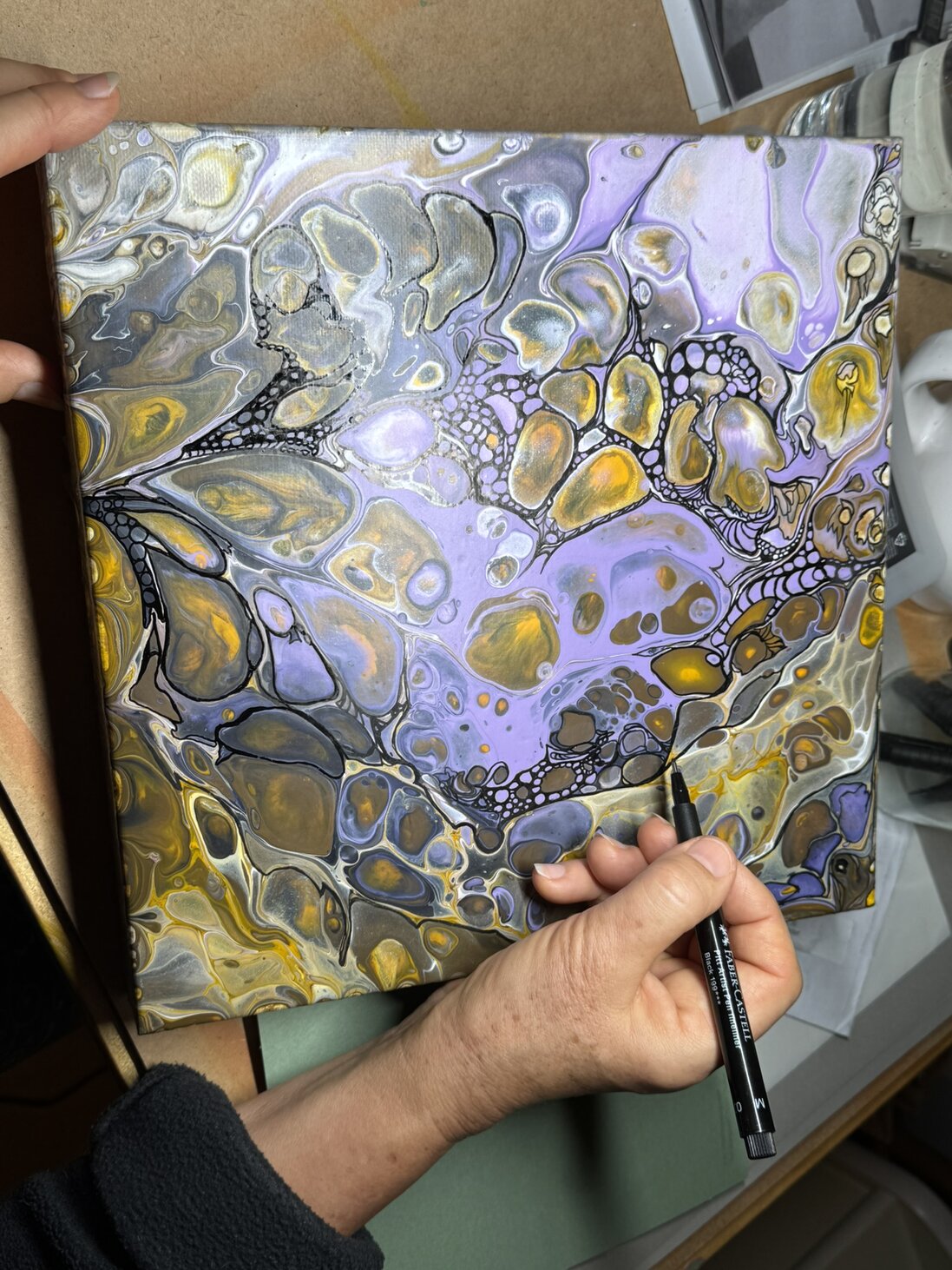 Abstraktes Farbfeld in Blaugrün